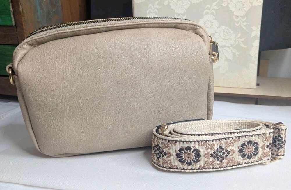 Crossbody Bag - Beige, Casual, Small - Picture 4 of 4
